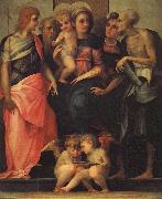 Rosso Fiorentino Madonna Enthroned with SS.John the Baptist,Anthony Abbot,Stephen,and Benedict Sweden oil painting artist